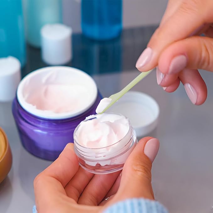 Makeup Spatula Set – 6 Pack Silicone Jar Scraper in Mini, Small, Large Sizes for Cosmetics, Lotion, Food Bottles & Skincare Jars (black)