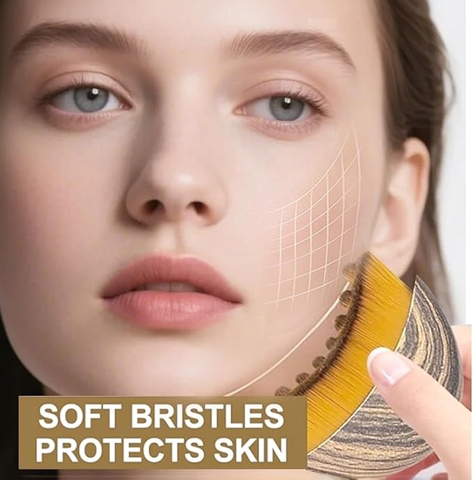 2PCS Lymphatic Contour Face Brush, Lymphatic Contour Face and Body Brushes, Lymphatic Drainage Face Massager, Jawline and Chin Sculpting, Ergonomically Designed to Fit The Skin Precisely