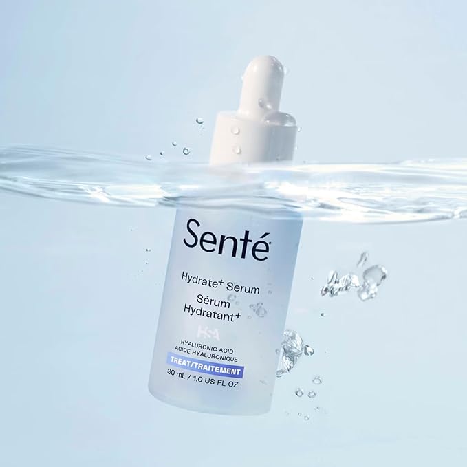 Senté Hydrate+ Serum | Hyaluronic Acid with HSA for Glass Skin | Deep Hydration, Barrier Support & Post-Procedure Care | Fast-Absorbing | Calms & Soothes | Paraben, Cruelty, Fragrance Free | 1.0 oz