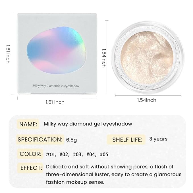 Monochrome Glitter Eyeshadow Palette,Single Champagne Gold Shimmer Eyeshadow,Long-Lasting Sheer Eye Makeup With A Sparkle Finish,Smooth Formula,Vegan & Cruelty-Free