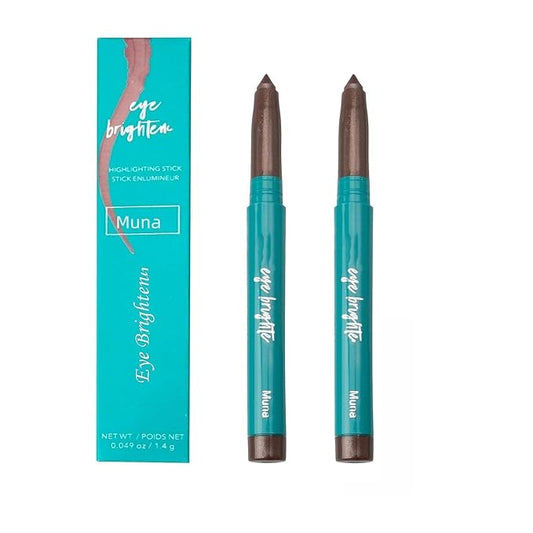 2-Pack Long-Lasting Waterproof Eye Shadow Stick & Eyeliner Pencil - Glittering Brightener for Stunning Highlights