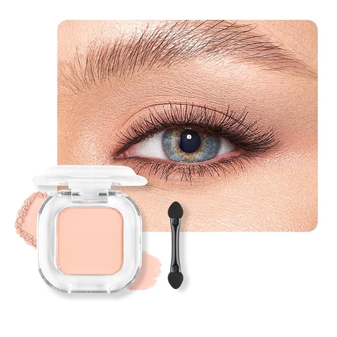 Nude Matte Single Eyeshadow Makeup Powder Palette,High Pigment Blendable Formula Eye Make-up for Women,Neutral Eye Shadow,sombras para ojos,Longwear Waterproof,Vegan & Cruelty-Free,Eyeshadow Gift
