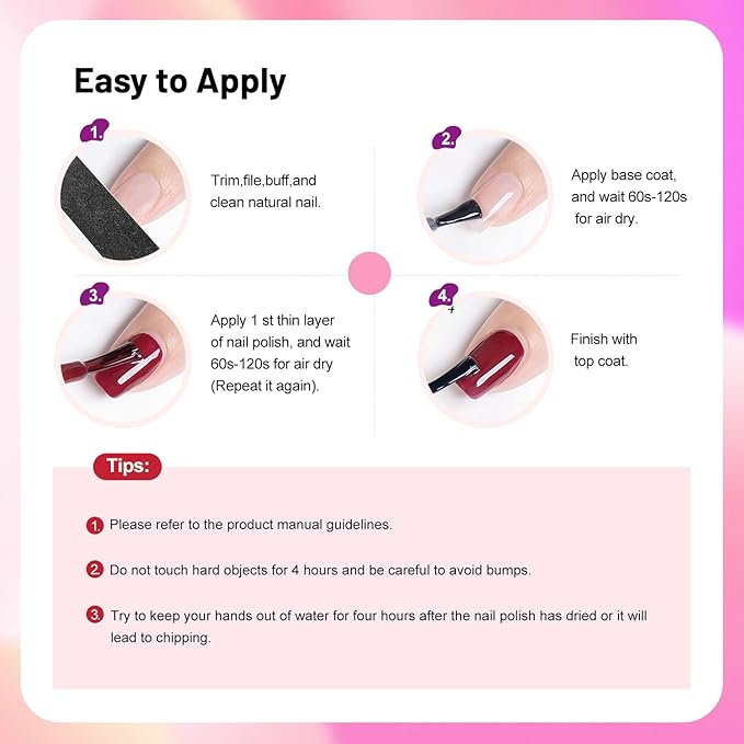 Glitter Nail Polish Set, 10 Color With 2PCS Base and Top Coat Nail Polish