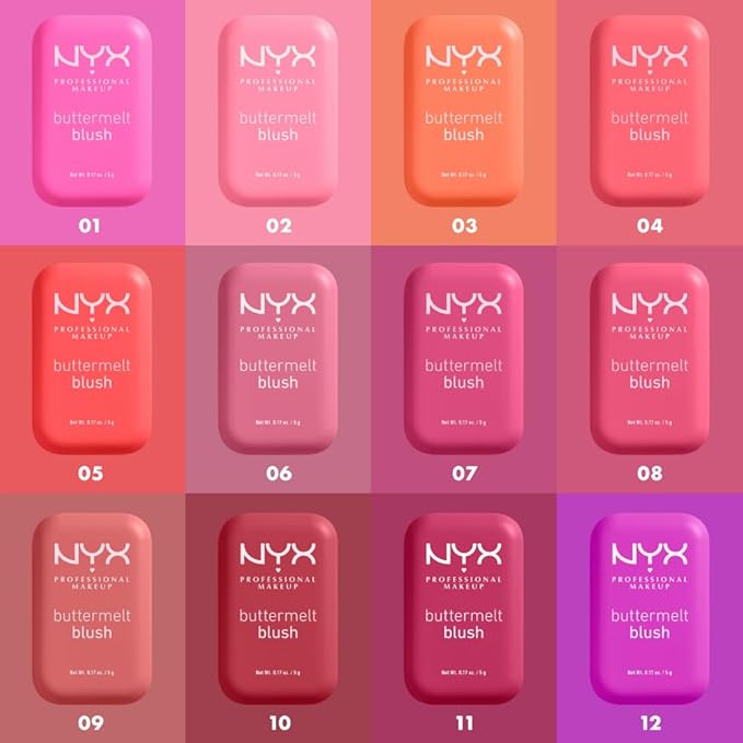 NYX PROFESSIONAL MAKEUP Buttermelt Powder Blush, Fade and Transfer-Resistant Blush, Up to 12HR Make Up Wear, Vegan Formula - Sooner The Butta