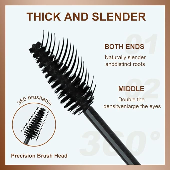 2025 New Waterproof Silk Fibre Thick Lengthening Mascara, Iron Wand Mascara Curling Eyelashes Iron Mascaras with No Flaking, Long-Lasting 4D Curling Silk Fiber Lash Mascaras for Women Eyes Makeup 2PCS