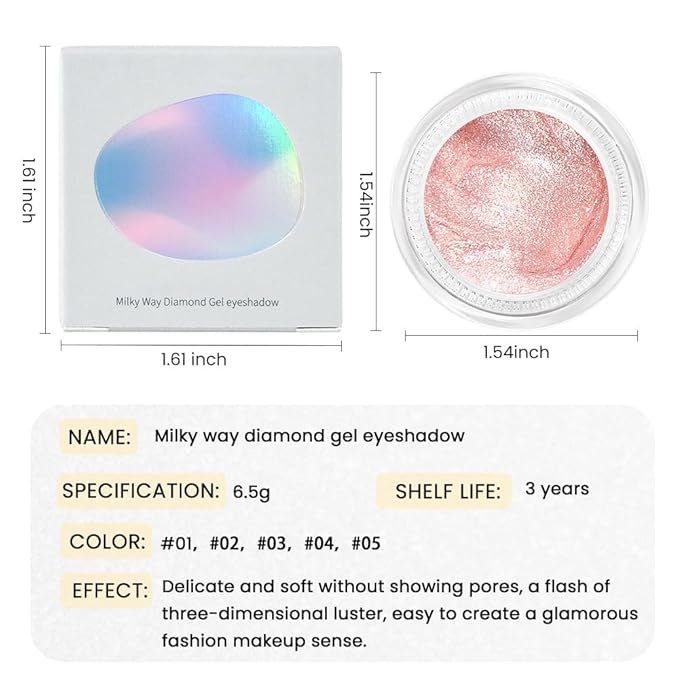 Monochrome Glitter Eyeshadow Palette,Single Champagne Pink Shimmer Eyeshadow,Long-Lasting Sheer Eye Makeup With A Sparkle Finish,Smooth Formula,Vegan & Cruelty-Free