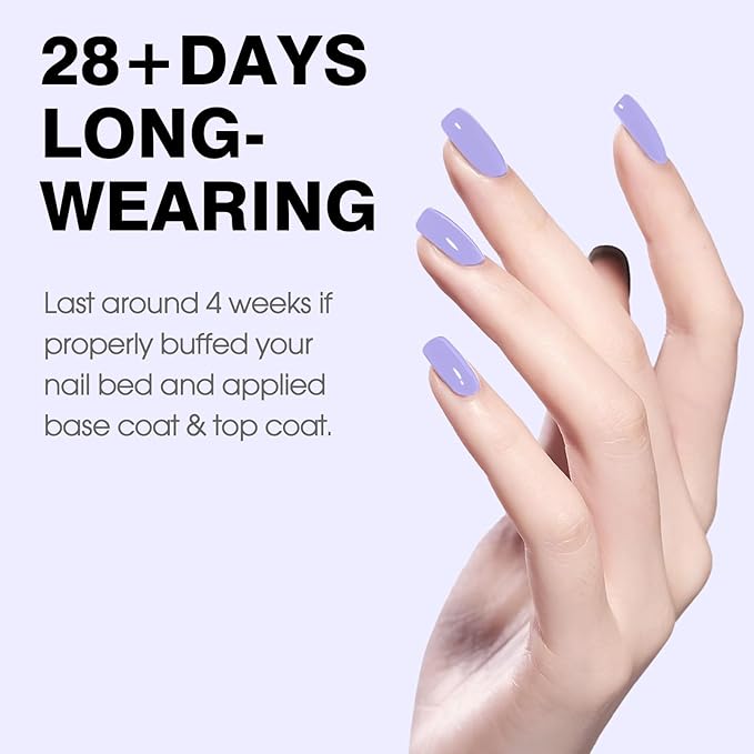 CANNI Purple Gel Polish, 1Pcs Cold Purple Nail Polish Gel High Gloss Soak Off UV Nail French Nail Manicure Salon DIY