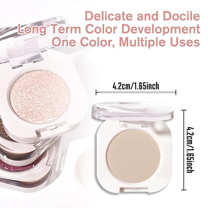 Nude Brown Matte Single Eyeshadow, Lightweight Blendable Mini Eye Shadow for Older Women, Monochrome Eyeshadow Palette Makeup Pigmented Waterproof, Vegan & Cruelty-Free, 06