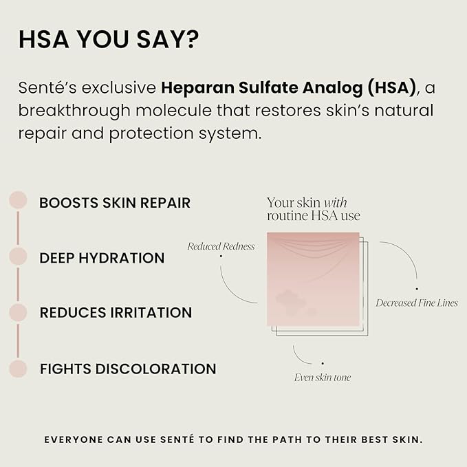 Senté Hydrate+ Serum | Hyaluronic Acid with HSA for Glass Skin | Deep Hydration, Barrier Support & Post-Procedure Care | Fast-Absorbing | Calms & Soothes | Paraben, Cruelty, Fragrance Free | 1.0 oz