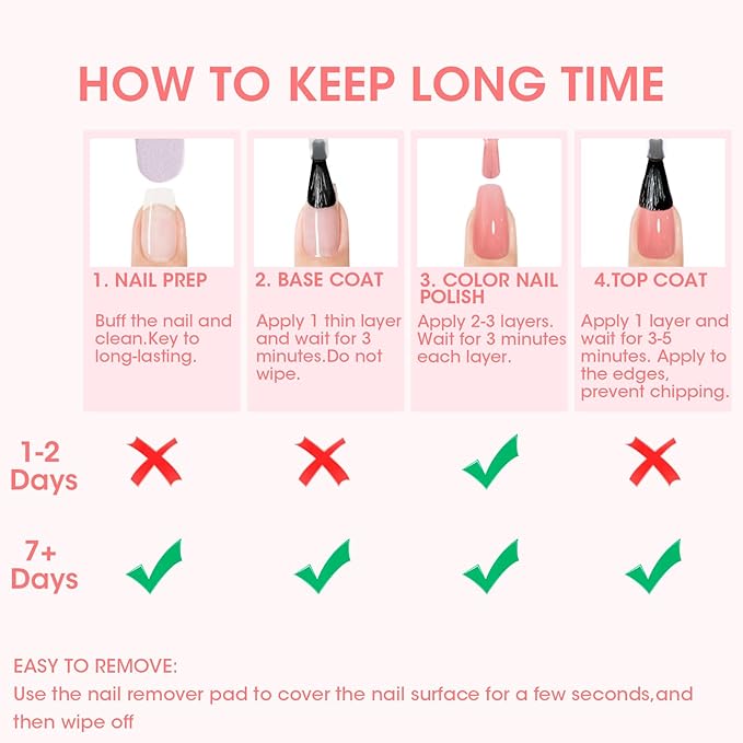 Gellen Clear Nail Polish Base Top Coat, No Wipe Shine Top Coat & 4-In-1 Tinted Nude Base Coat Strengthens Nails - Calcium, Quick Dry Natural Color Regular Nail Polish, Not UV Gel, Hema Free, Non-toxic