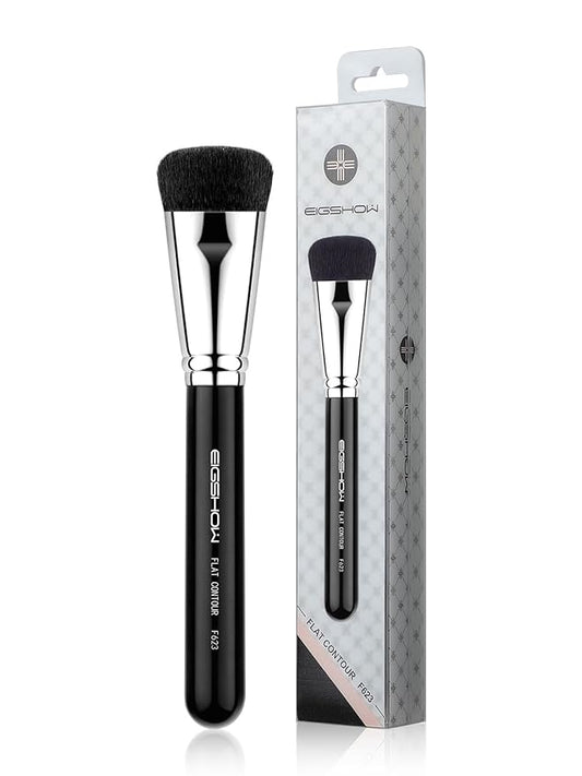 Contour Brush, EigshowBeauty Premium Synthetic Bristles Face Bronzer Brush, Flat makeup brush for Powder Cream Liquid Blending - Vegan & Cruelty-Free Foundation Brush