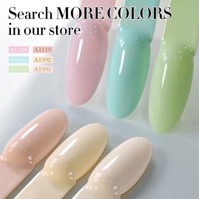 Double Rhythm 15ML Gel Nail Polish Pure Sheer Same Color Same Bottle Soak Off Gel Polish Art Manicure Salon DIY at Home for Women (Beige Pink-A1393)