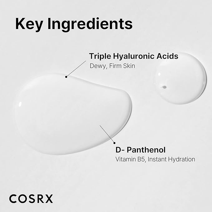 COSRX Hydrium Triple Hyaluronic Moisture Ampoule, 40ml / 1.35 fl.oz | Hyaluronic Acid Viscous Serum | Korean Skin Care, Animal Testing Free, Paraben Free