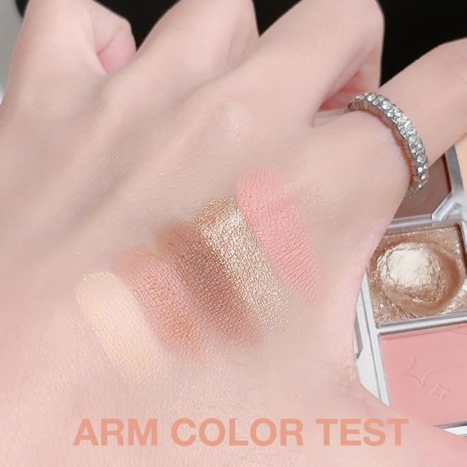 5 Colors Eyeshadow Palette Makeup, Matte Shimmer Eye Shadow Palette, Long Lasting Naturing-Looking, paleta de sombras de ojos,Everyday to Eye Makeup Looks,Vegan & Cruelty-free 03#