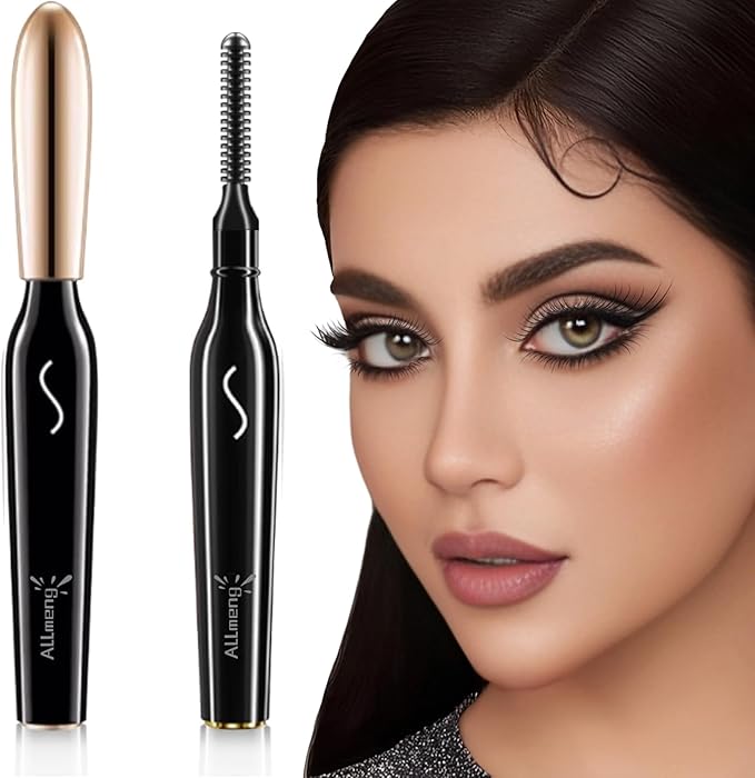 Heated Eyelash Curlers-Electric Eyelash Curler for Makeup Tools USB Rechargeable,Fast Heat up Within 10s - 24 Hours Long Lasting (Black)