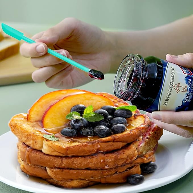 barsone Silicone Spatula Set 3Pcs - Mini Scraper Tool for Beauty & Food (Reach Every Last Drop - Multi-Size Spatulas for Makeup Jars, Lotion Bottles & Kitchen Containers)