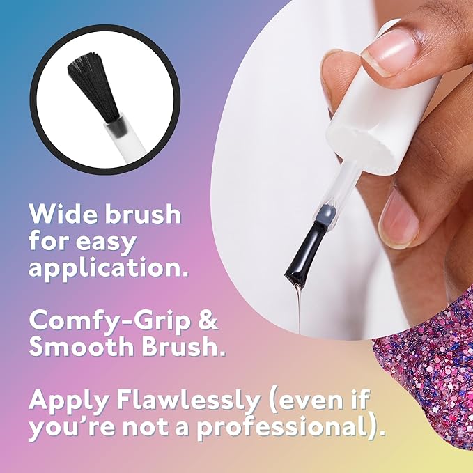 Eternal Glitter Nail Polish Set for Women (CONFETTI PARTY) - White Nail Polish Set for Girls | Long Lasting & Fast Drying Nail Polish Kit for Home DIY Manicure Pedicure| Made in USA, 13.5mL (Set of 4)