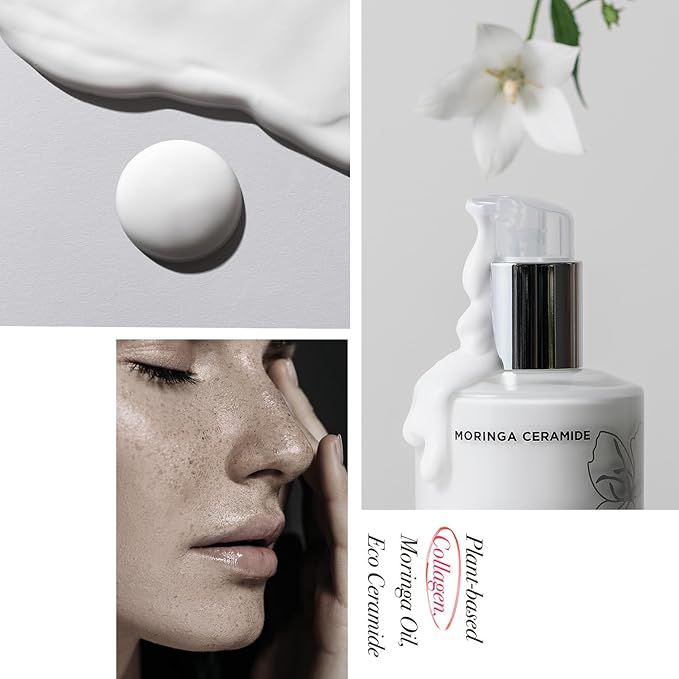 HEIMISH Moringa Ceramide Collagen Enriched Moisturizer - Hydrating, Nourishing, Plumping, Anti-aging Essence, Lightweight Emulsion with Ceramides, Collagen, For All Skin Types, 4.1fl.oz/120ml