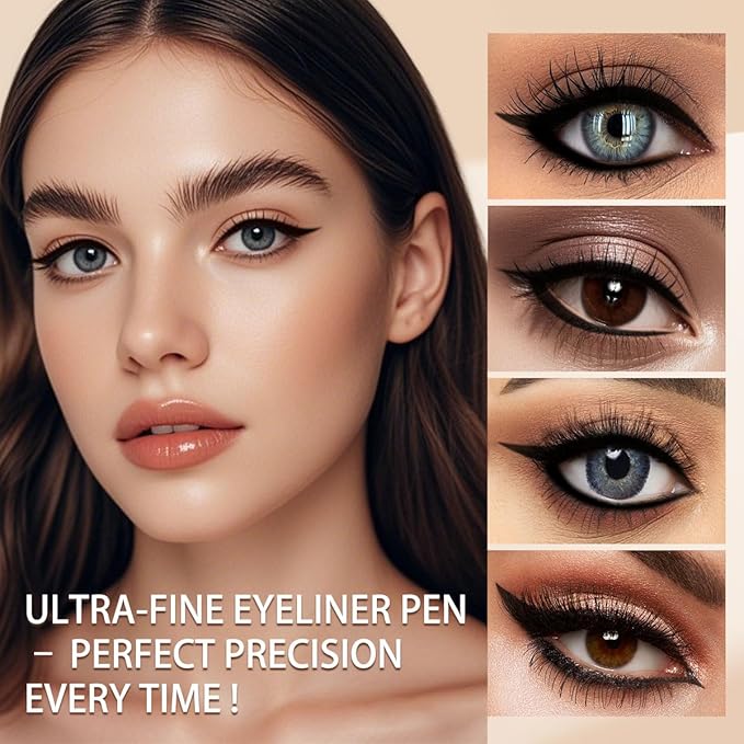 12 Pcs Black Eyeliner Pencil Gel Eyeliner Pen with Retractable and Waterproof Eye Liner for Bold and Defined Eye Liner(Black)