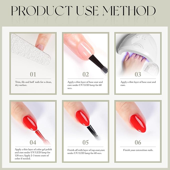 Double Rhythm 15ML Gel Polish Pure Sheer Same Color Same Bottle Soak Off Gel Polish Art Manicure Salon DIY at Home for Women (Light Gray-A1387)