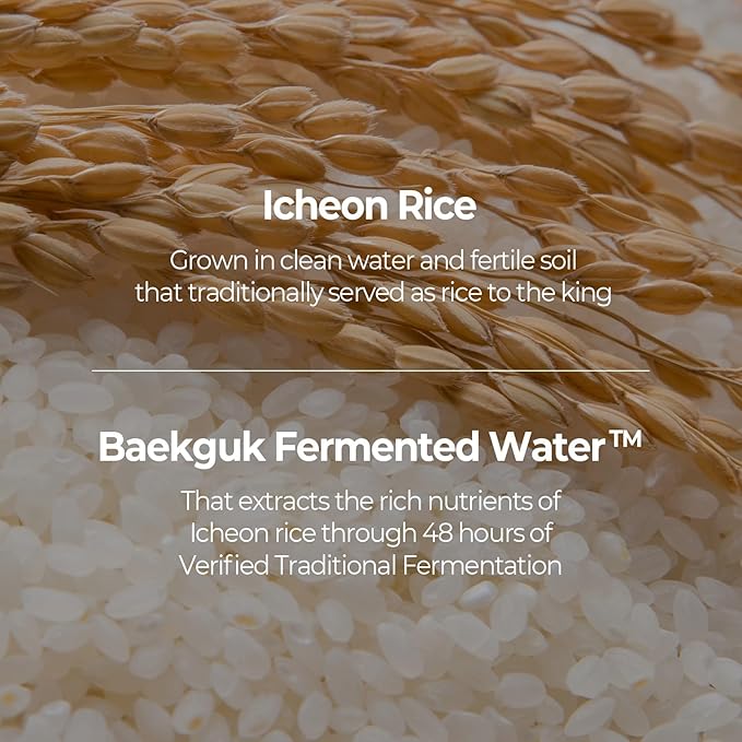 SKINFOOD Rice Daily Serum, Korean Skincare Facial Essence for Glow Glass Skin, Fermented Natural Rice Water Milk for Face, Pore Minimizing, Deep Hydrating, Dark Spot Correcting, 55ml/1.86fl.oz.