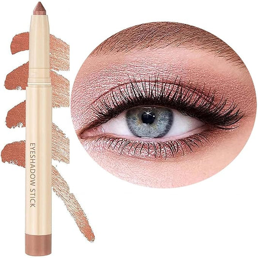 Rose Gold Eyeshadow Makeup, Waterproof Hypoallergenic Long Lasting Eye Liner, Highlighter Matte Cream Eye Shadow Stick, Glitter Primer Palette Shimmer Eyeliner Pen