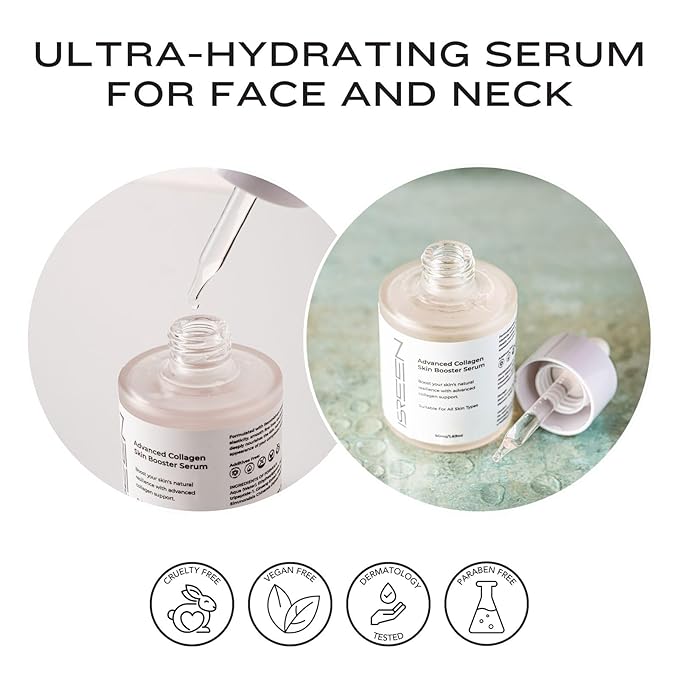 Advanced Collagen Serum Korean for Skin Booster | Dermatologist Tested with Hyaluronic Acid, Niacinamide & Ginseng |Korean Serum for Face Anti Aging Elasticity & Radiance for All Skin | 50ml