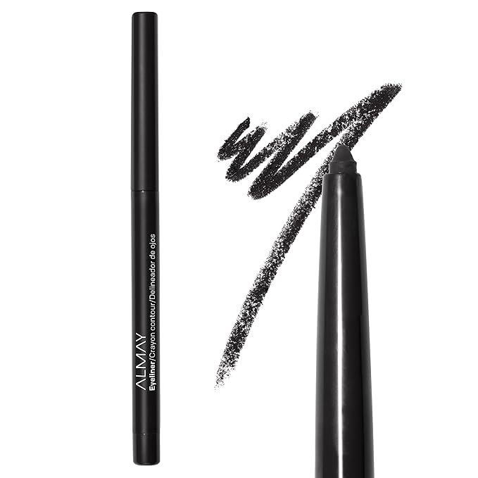 Almay All-Day Eyeliner Pencil, Hypoallergenic, Cruelty-Free, Smudge-Proof, Ophthalmologist Tested, Long Wearing and Water Resistant, 205 Black, 0.01 oz