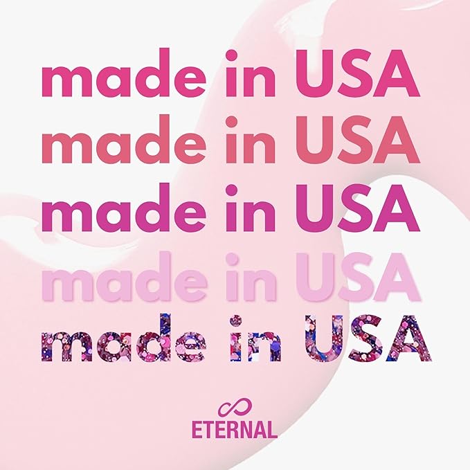 Eternal Glitter Nail Polish Set for Women (PINKFETTI) - Hot Pink Nail Polish Set for Girls | Long Lasting & Quick Dry Natural Nail Polish Kit for Home DIY Mani Pedi | Made in USA, 13.5mL (Set of 5)