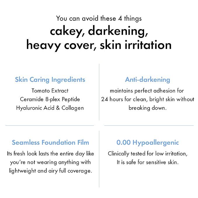 Amuse SEOUL Ceramic Skin Perfector Cushion Foundation | Long-lasting, Lightweight, Semi-matte, Flawless Coverage, Hypoallergenic, Vegan, Korean Beauty (15g / 0.52oz.) (02 HEALTHY)