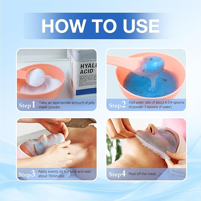 Jelly Mask for Facials Professional, Hydrating & Moisturizing Peel-Off Natural Gel Face Mask SkinCare, Professional Spa Use Jelly Face Masks, Deep Hydration & Glow 23 Fl Oz (6 Units)