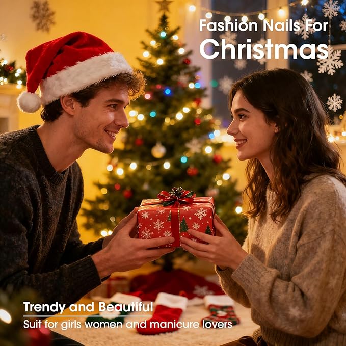 GELLEN Christmas Nail Polish, Winter Air Dry Regular Nail Lacquer Polish Red Green Blue White Gold Silver Glitter 6-Color Set, For Fingernail Toe Nails Home Salon, Not UV Gel, Hema Free, Non-toxic