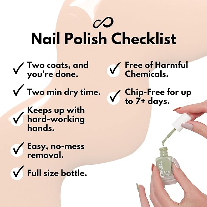 Eternal Nail Polish Set for Women (SAFARI) - Nail Polish Set for Girls - Long Lasting & Quick Dry Natural Nail Polish Kit for Home DIY Manicure & Pedicure - Made in USA, 13.5mL (Set of 5)