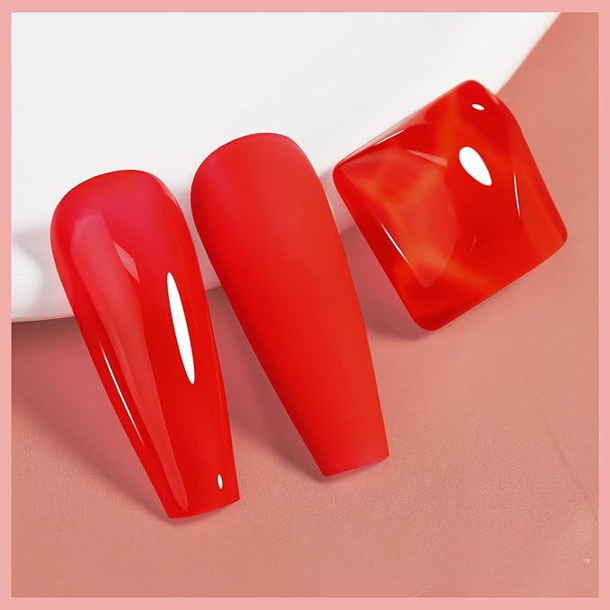 Nail Polish, Air Quick Dry, Bright Red Color Nail Lacquer Non-Gel Fast Drying Nail Art Polish, Nail Pigment Oil-based Jelly Fingernail Concealer Polish, 1PC 12ML Long Last