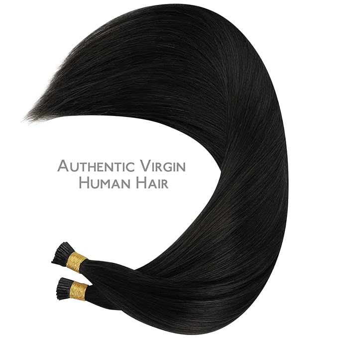 WENNALIFE I Tip Hair Extensions Real Human Hair, 100g 100s 20 Inch Natural Black Remy Itip Human Hair Extensions Invisible Itips Straight I Tips Cold Fusion Extensions