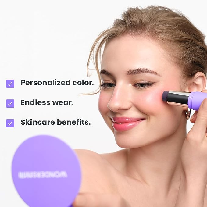 Wonderskin pHlush Stick - Multi-Use Blush Stick, Cream Blush for Cheeks and Lips - pH-Activated, Cooling & Nourishing Cheek Stain Makeup