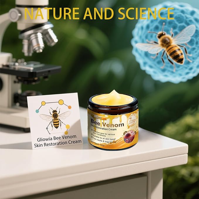 2PCS Bee Venom Skin Restoration Cream, 2025 Upgrade Bee Venom Skin Treatment Cream, Natural bee venom cream for Repair & Renewal, All in One Nourishing Serum for All Skin Types