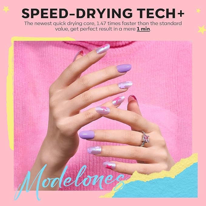 modelones Nail Polish Set, 12 Colors Spring Summer Blue Green Pink Nude Yellow Purple Pastel Quick Dry Mini Starter Kit Long Lasting Art DIY Manicure Set at Home for Women Girls 