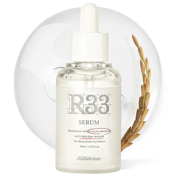 R33 Serum with Rice Complex & 10 Types of Hyaluronic Acid – Fast-Absorbing, Non-Sticky Hydrating Serum for 24-Hour Moisture, Calming, Korean Skincare (50ml / 1.69 fl.oz.)