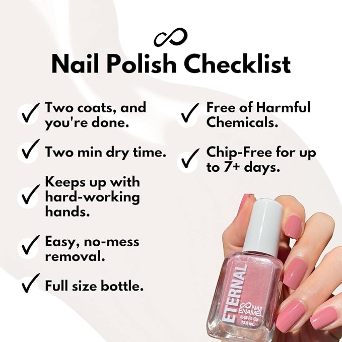 Eternal Nude Nail Polish Set for Women (NUDE ROSE GOLD) - Brown Nail Polish Set for Girls | Lasting & Quick Dry Fingernail Polish Kit for Home DIY Manicure & Pedicure | Made in USA, 13.5mL (Set of 4)