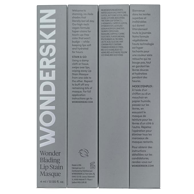 Wonderskin Wonder Blading All Day Lip Stain Peel Off Masque - Long Lasting, Waterproof and Transfer Proof Pink Lip Tint, Matte Finish Peel Off Makeup (Glamorous Masque)