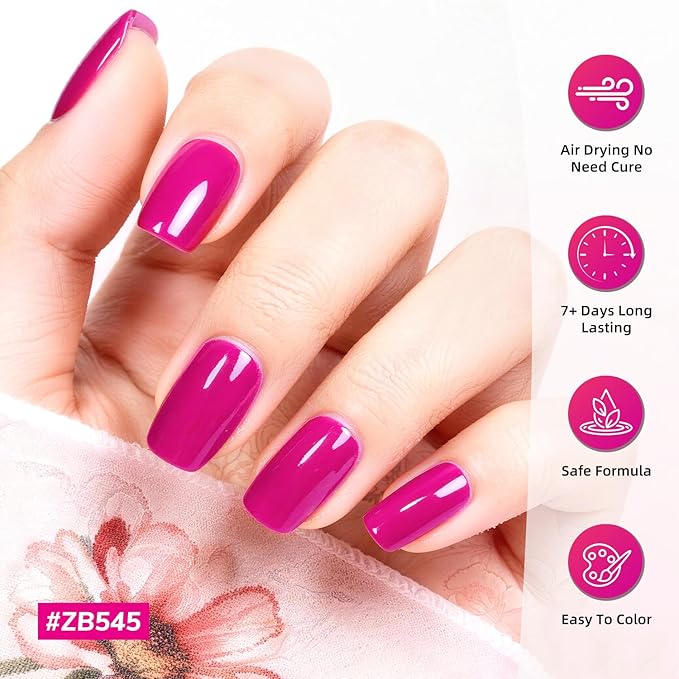 10ml Red Nail Polish Set 6 Colors Rose Red All Seasons Neutral Color Fast Dry Nail Polish Set for Women Salon DIY Nail Art