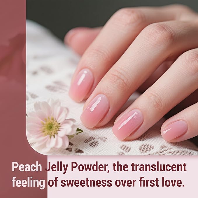 JODSONE 12PCS Gel Nail Polish Set 10 Translucent Jelly Colors Natural, Elegant & Long Lasting For Home & Salon Use