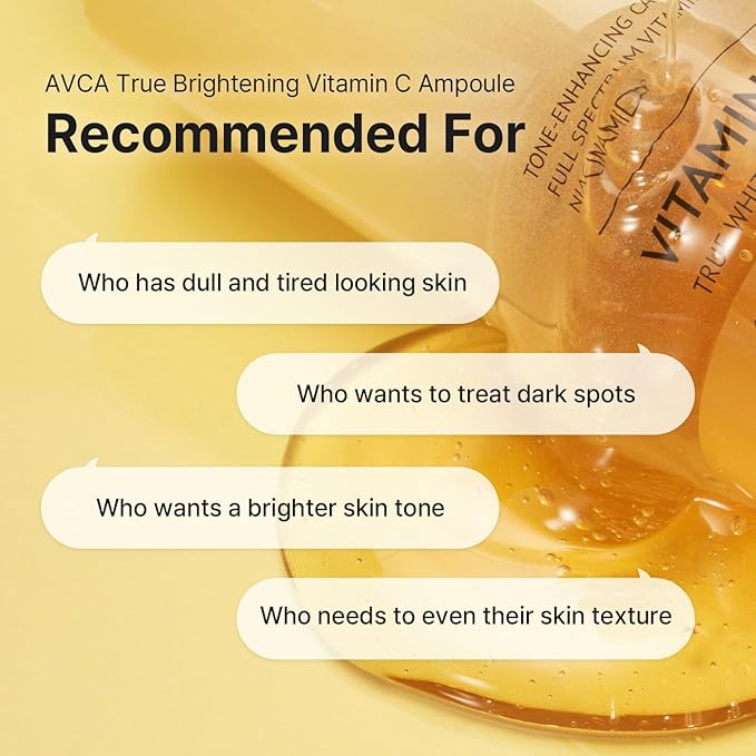 AVCA True Brightening Vitamin C Face Serum (3.38 oz) - Dark Spot Facial Serum with Vitamin C