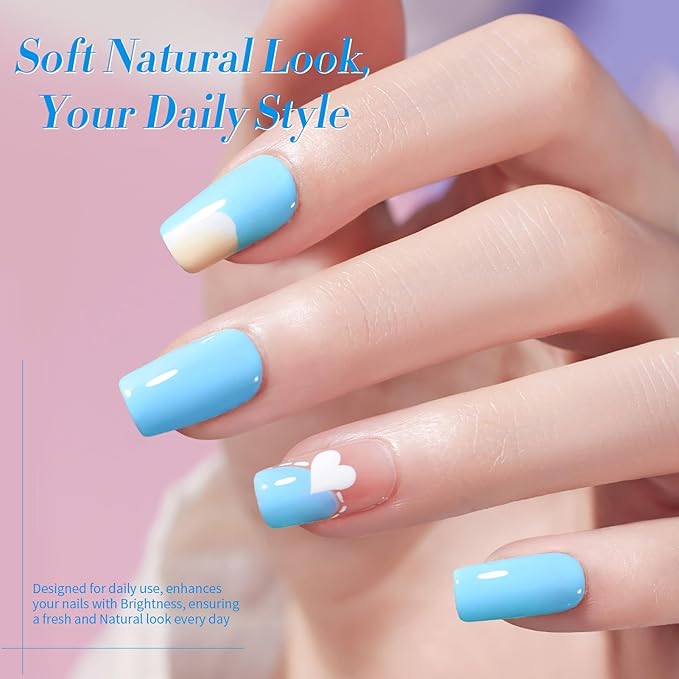 Born Pretty Pastel Gel Nail Polish Macaron Candy Sweet Color Gel Polish Spring Summer Gel Polish Nude Pink Yellow Purple Blue Green Colors Easter Collection Nail Art Gift Box 7ML 6PCS