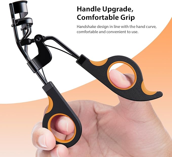 Kaasage Eyelash Curler with Pads, Lash Curler with 5 Extra Silicone Replacement Pads, Achieve Perfect Curls in 5 Seconds