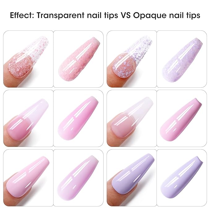 Gellen Gel Nail Polish Set, 6 Colors Pastel Pink Gel Polish Purple Nail Polish Set, Soak Off UV Gel Manicure DIY Home Salon Nail Art Valentines Gifts