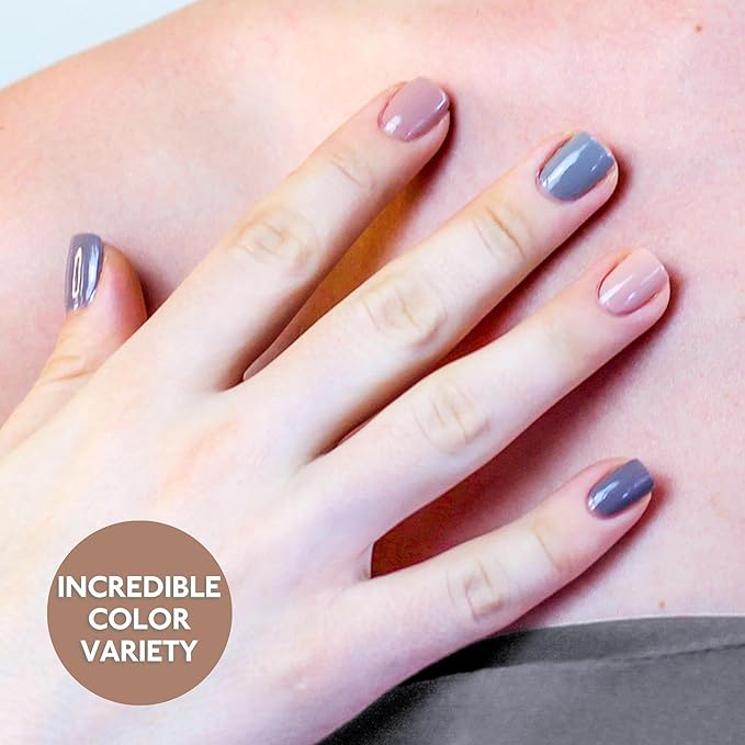 Eternal Nude Nail Polish Set for Women (NUDE GRAY) - Brown Nail Polish Set for Girls | Long Lasting & Fast Drying Nail Polish Kit for Home DIY Manicure & Pedicure | Made in USA, 13.5mL (Set of 4)