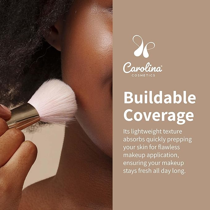 Carolina Cosmetics - Plant-Based Foundation in Mocha Shade - Hydrating, Pore-Minimizing & Buildable Coverage - Vegan, Non-GMO, Gluten-Free, Paraben-Free- Sun Protection - 1Fl Oz