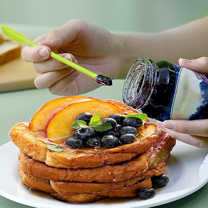 Silicone Spatula Set 6Pcs - Mini Scraper Tool for Beauty & Food (Reach Every Last Drop - Multi-Size Spatulas for Makeup Jars, Lotion Bottles & Kitchen Containers)